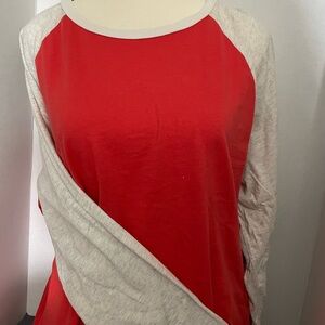 Old Navy Red and White Shirt